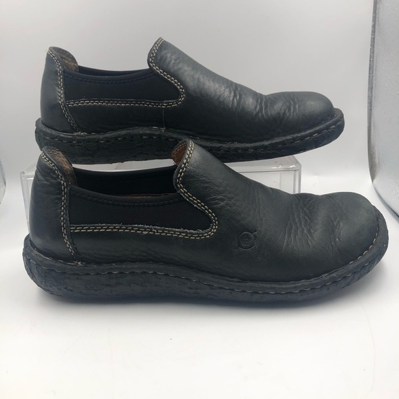 Born Black Leather Slip on Loafers w/ neoprene 7M - Picture 13 of 16